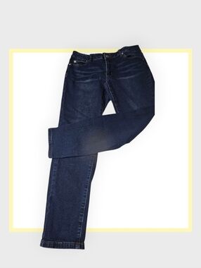 Tahari Women's Dark Blue Straight Jeans